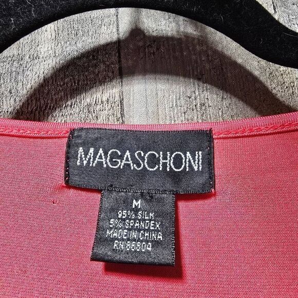 5/$25 Magaschoni Pink Silk Blend LS Tee - Picture 4 of 4